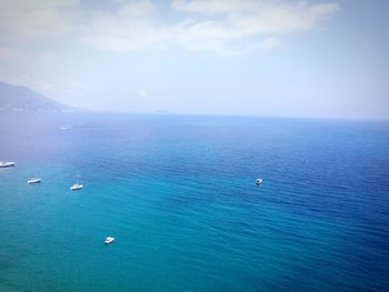 High angle view of sea against sky