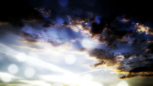 Low angle view of cloudy sky