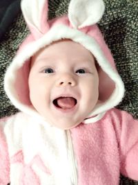 Portrait of cute baby girl