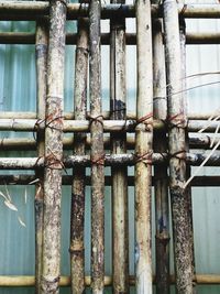 Close-up of rusty metal pipe