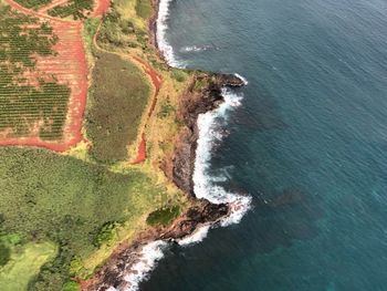 High angle view of sea