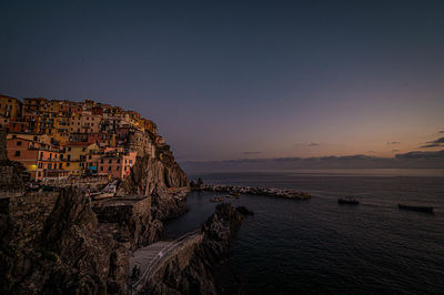 Manarola city of cinqe terre by night