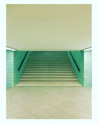 Empty staircase in building