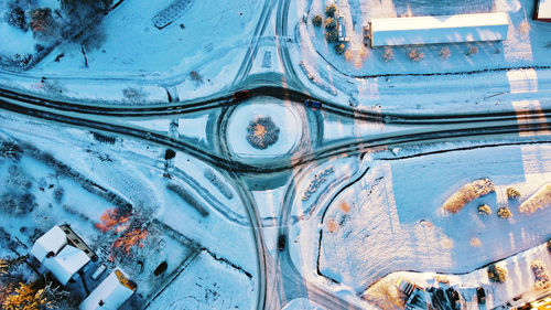 High angle view of street