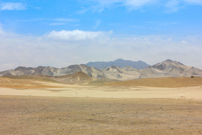 Scenic view of desert against sky