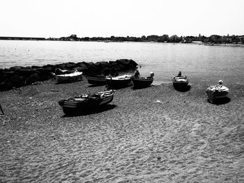 Boats in sea