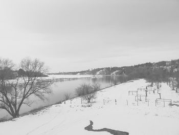 View of lake with trees in background