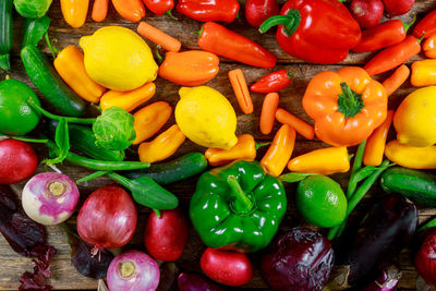 Full frame shot of bell peppers