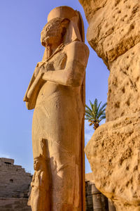 Low angle view of rock formations