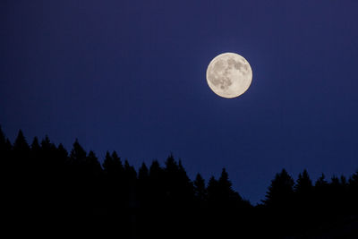 Low angle view of moon in sky