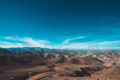 Scenic view of arid landscape against sky