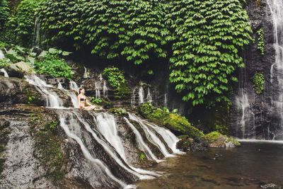 River flowing through rocks