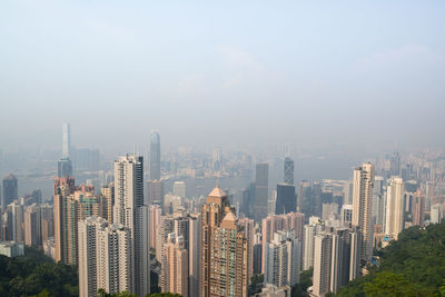 View of skyscrapers in city