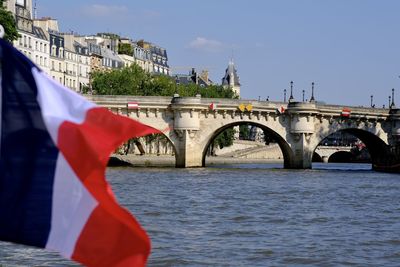 Pont neuf over the seine in paris against sky