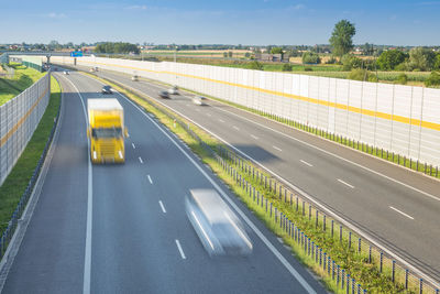 View of yellow road