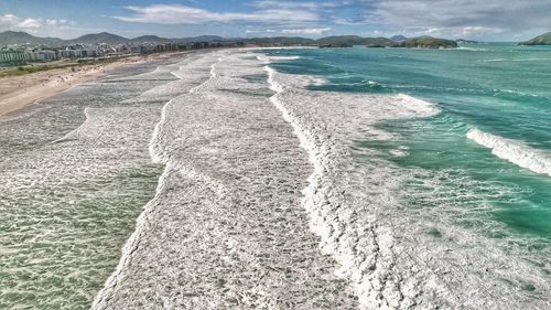 High angle view of beach