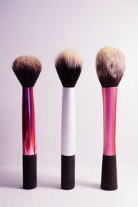 Close-up of objects against white background