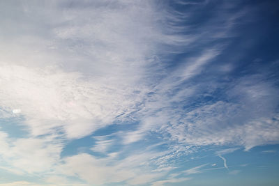 Low angle view of clouds in sky