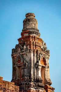 Low angle view of temple against clear sky