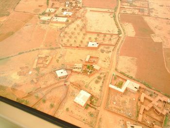 High angle view of agricultural field