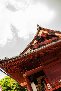 Low angle view of temple against sky