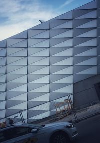 Reflection of sky on glass building