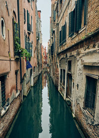 Canal amidst old buildings in city