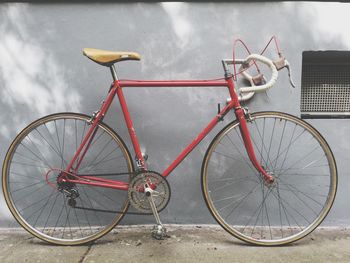 Parked motor scooter in parking lot