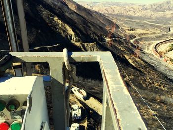 High angle view of bridge