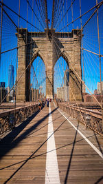 View of suspension bridge