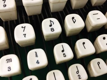 Close-up of typewriter