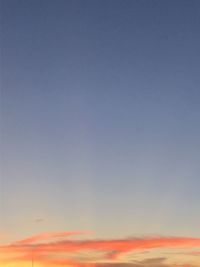 Scenic view of clear sky during sunset
