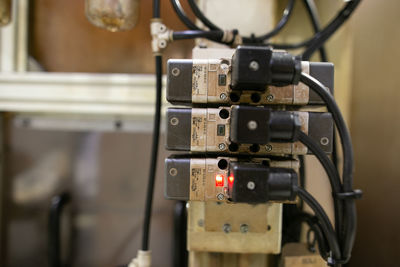 Close-up of machine part