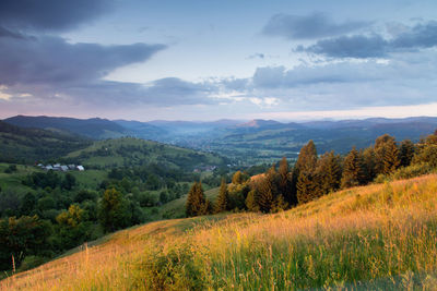 Scenic view of landscape against sky