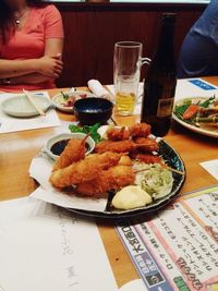 Close-up of served food