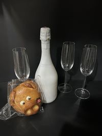 Close-up of christmas decorations on table