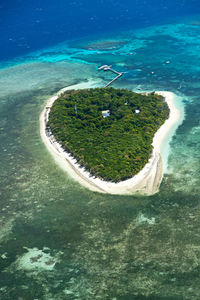 High angle view of sea shore