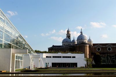 Low angle view of cathedral against blue sky