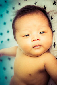 Close-up portrait of cute girl