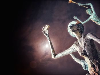 Close-up of illuminated plant