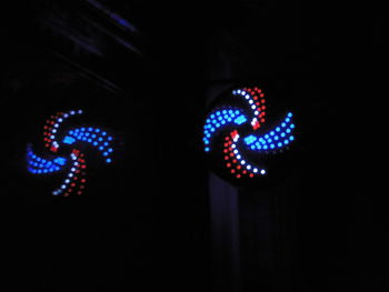 Close-up of illuminated blue lights