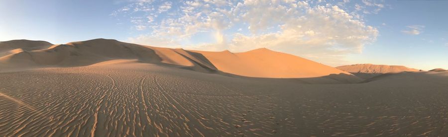 Scenic view of desert against sky