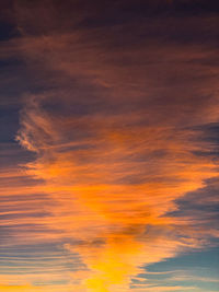 Low angle view of dramatic sky during sunset shot in carlsbad, california.