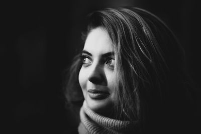 Close-up portrait of young woman