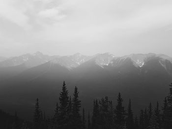 Panoramic view of mountains against sky