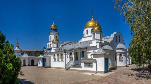 Saint sava the sanctified monastery in melitopol on a sunny summer day