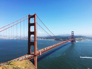 Golden gate bridge over river