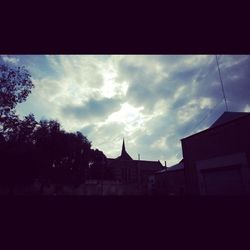 Low angle view of building against sky