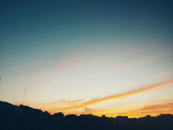 Silhouette of trees at sunset