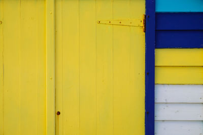 Full frame shot of yellow door of building